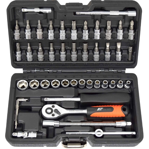 PKTool 46-Piece 1/4" Dr Metric Socket and Bit Set A03A00