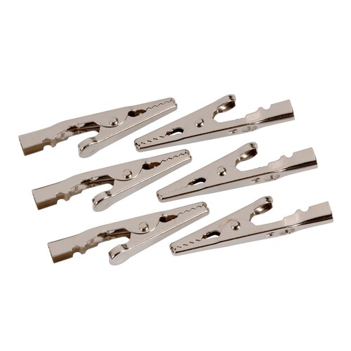 Projecta Alligator Clips, Non-Insulated - Pack Of 6 AC201