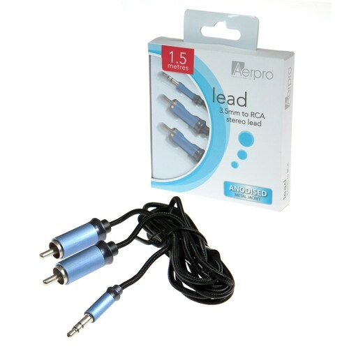 Aerpro Aluminium 3.5Mm To 2 Rca Stereo Lead ADM2R35A