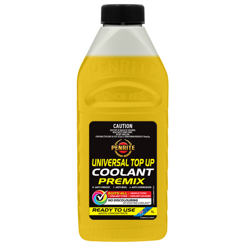 Penrite Universal Top Up Coolant Premix 1L Yellow AFABPMXYELLOW001