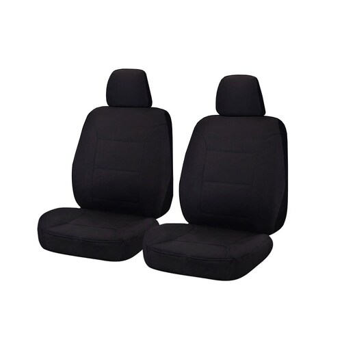 My Car Pair Of Front All Terrain Canvas Universal Size 30/35 Seat Covers - Black - ALA3504