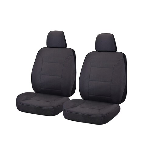 My Car Pair Of Front All Terrain Canvas Universal Size 30/35 Seat Covers - Charcoal - ALA3508