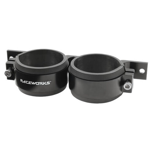 Raceworks Twin Fuel Pump Bracket 60mm Black ALY-003BK