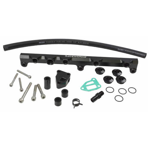 Raceworks Black Fuel Rail Suits Nissan Silvia 200sx S14 S15 2.0l Sr20 ALY-034BK