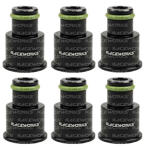 Raceworks 6pk Injector Extension 3/4-> Full Length 14mm-11mm ALY-047BK-6