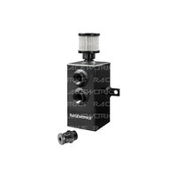Raceworks Black Aluminium Catch Can With Drain Tap 1l ALY-129BK