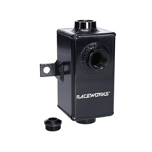Raceworks Black Aluminium Catch Can With Drain Tap 0.5l ALY-130BK