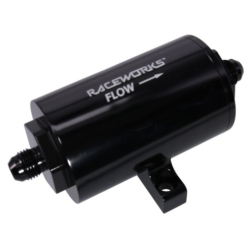 Raceworks An-6 10micron Billet Motorsport Fuel Filter Od52mm Length 125mm ALY-206-10BK