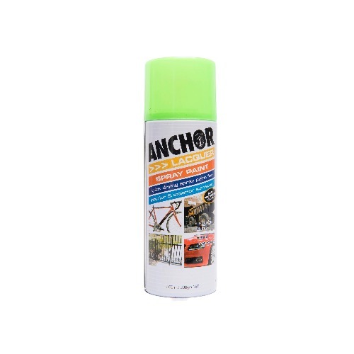 Anchor Lacquer Spray Paint Fluorescent Green  300g Aerosol  45654