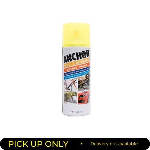 Anchor Lacquer Spray Paint Fluorescent Yellow  300g Aerosol 45656