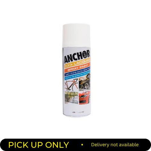 Anchor Lacquer Spray Paint Gloss White  300g Aerosol 47802