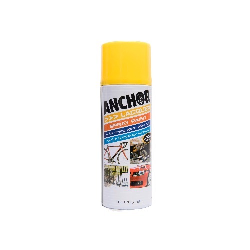 Anchor Lacquer Spray Paint Yellow  300g Aerosol 47812
