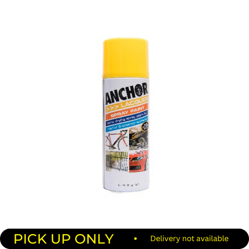 Anchor Lacquer Spray Paint Yellow  300g Aerosol 47812