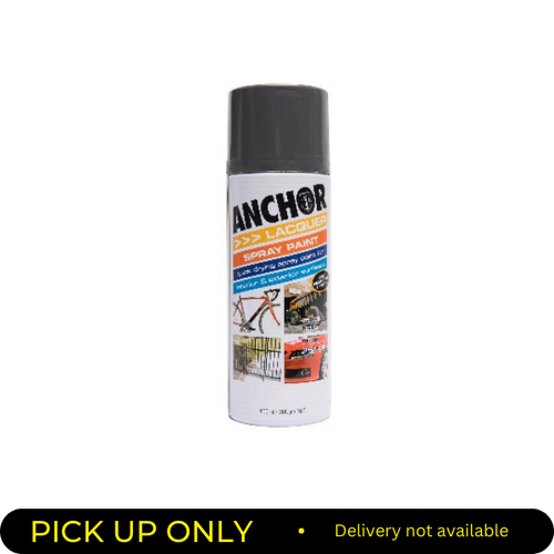 Anchor Lacquer Spray Paint Matt Black  300g Aerosol 47829
