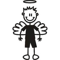 Genuine My Family Sticker - Angel Older Boy