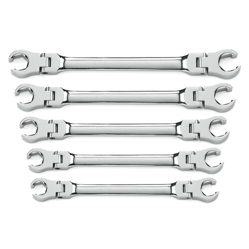GEARWRENCH 5pc Flex Head Flare Nut Sae Wrench Set 81910 81910