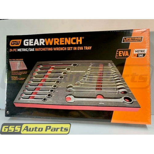 GEARWRENCH 24pc Ratcheting Wrench Set In Eva Tray 83075N 83075N