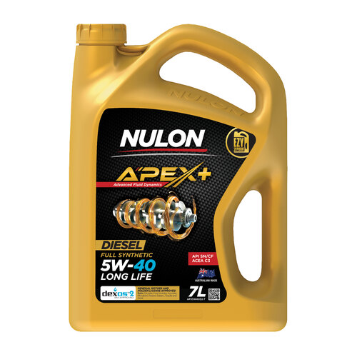 Nulon Apex+ 5W40 Diesel Full Synthetic Engine Oil APX5W40D2-7