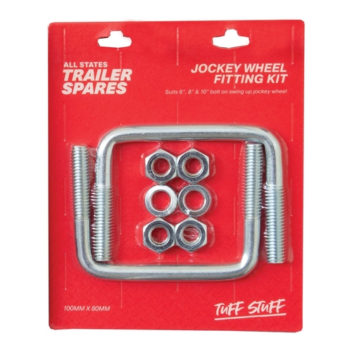 All State Jockey Wheel U Bolt 100x50mm Drawbar 75mm Long R1478G