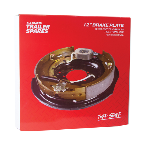 All States Trailer Spares 12" Electric Drum Brake Backing Plate - Right Hand Side R1601R