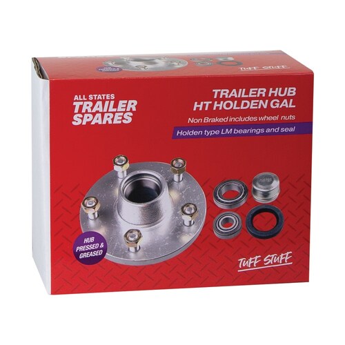 All States Trailer Spares Holden Ht Type Non-Braked Lazy Hub To Suit Lm Bearings (Zinc) R1907TG