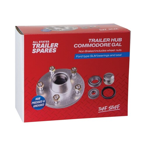 All States Trailer Spares Holden Commodore Type Non-Braked Lazy Hub To Suit SLM Bearings (Zinc) R1908QG