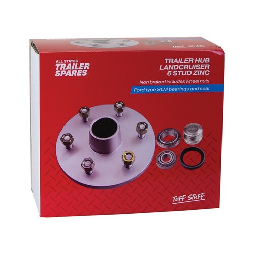 All States Trailer Spares 6-Stud Lazy Hub To Suit Slm Bearings (Zinc) R1909C