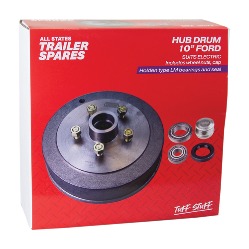 All States Trailer Spares 10" Hub Drum To Suit Lm Bearings R1921