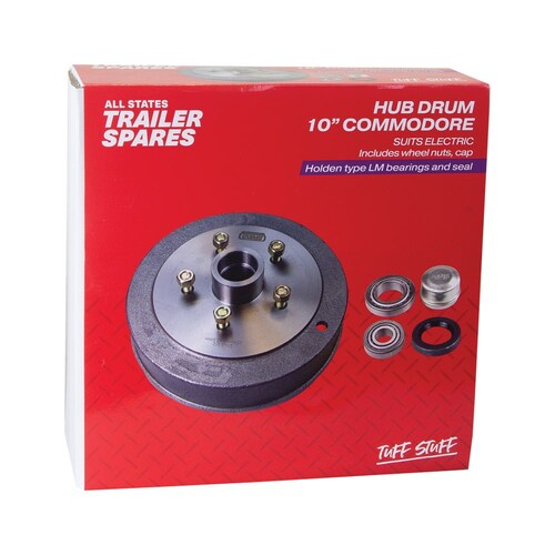All States Trailer Spares 10" Hub Drum To Suit Lm Bearings R1921A