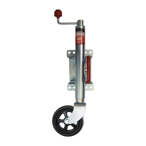 All States Trailer Spares 6" Jockey Wheel With Swing Away U-Bolt 4-Hole Bolt On Clamp (350Kg) R2112A