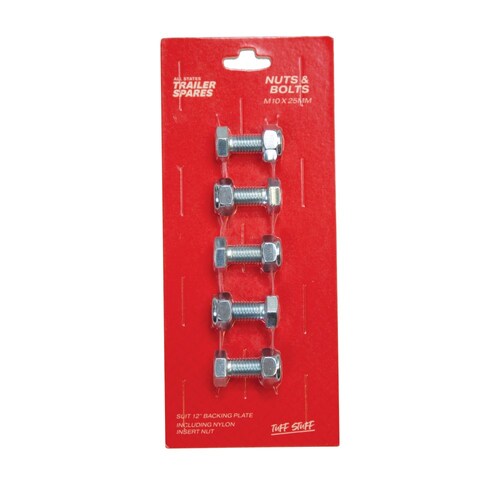 All States Trailer Spares M10 X 25Mm Bolts With Nyloc Nuts R5304