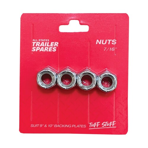 All States Trailer Spares Pack Of 4 Nyloc Nuts - 7/16" R5312N