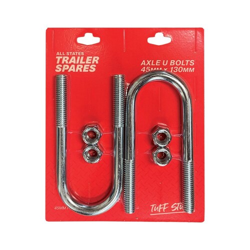 All States Trailer Spares 130Mm U-Bolts To Suit 45Mm Round Axle (Pack Of 2) R5604