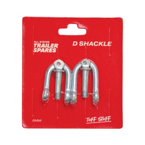 All States Trailer Spares 6Mm Galvanised D-Shackle (Up To 90Kg) R6211