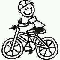 Genuine My Family Sticker - Boy on Bike