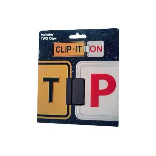 Clip It On  2 White Clips On Card Rd    B2C2CCW  