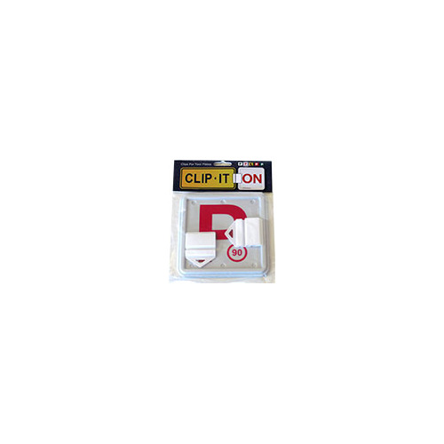 Clip It On 2 X P Plate Red On White. Suits Nsw B2C2CRWP90