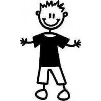 Genuine My Family Sticker - Boy in Plain Clothes