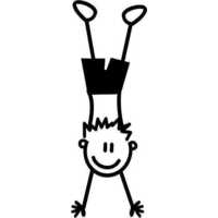 Genuine My Family Sticker - Boy doing Handstand