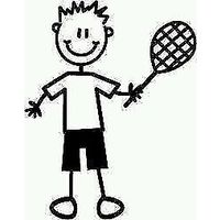 Genuine My Family Sticker - Boy With Tennis Racquet