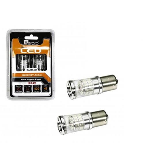 Aerpro LED Globes Amber Bayonet Smb BA15S base BA15S48Y