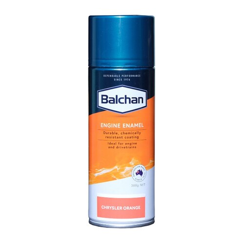 Balchan High-Performance Engine Enamel Paint With Ceramic Chrysler Inspired Orange 300g Aerosol BAL102008