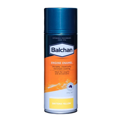 Balchan High-Performance Engine Enamel Paint With Ceramic Daytona Yellow 300g Aerosol BAL102011