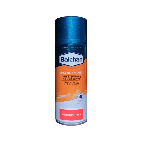 Balchan High-Performance Engine Enamel Paint With Ceramic Ford Inspired Bright Red 300g Aerosol BAL102012