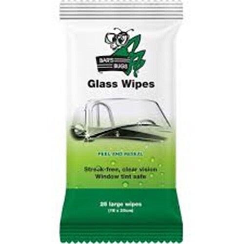 Bar's Bugs Glass Wipes 25 Pack BBGW25