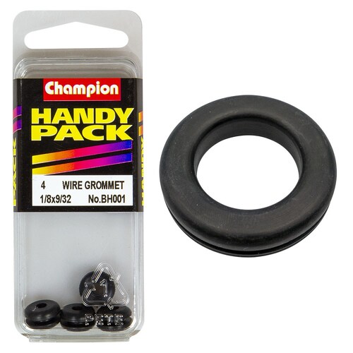 Champion Fasteners Pack Of 4 Nitrile Rubber Wiring Grommets - 4Pk M3 X 7 11mm BH001