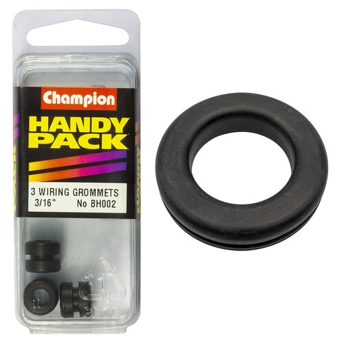 Champion Fasteners Pack Of 3 Nitrile Rubber Wiring Grommets - 3Pk M5 x 8 x 11mm BH002