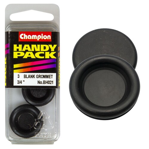 Champion Fasteners Pack Of 3 19Mm Nitrile Rubber Blanking Grommets BH021