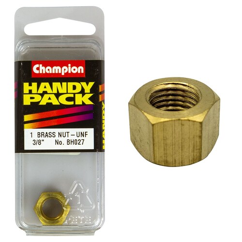 Champion Fasteners Pack Of 1 3/8" Unf Brass Manifold Nut BH027