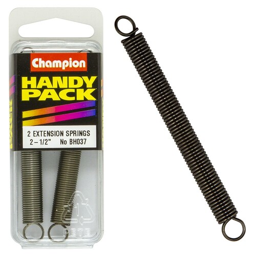 Champion Fasteners Pack Of 2 Steel Extension Springs - 62 X 9 X 0.9Mm BH037